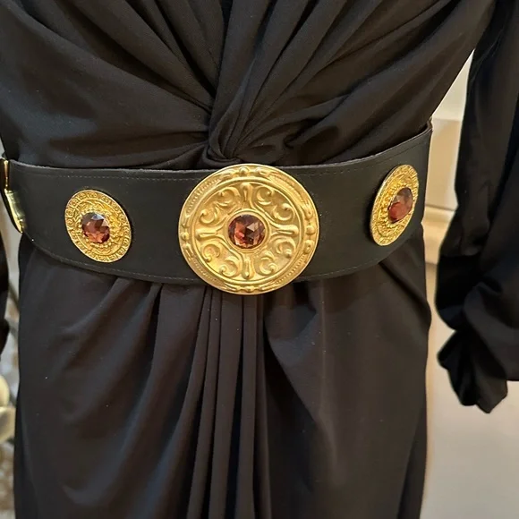 Accessories | Vintage Adjustable Black Belt With Gold  display picture 1